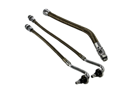 63860-00 Softail Braided Oil Line Kit