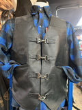 Route 66 Black Leather Biker Vest