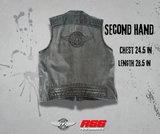 R66 2700 Route 66 Black Leather Biker Vest (Second Hand)