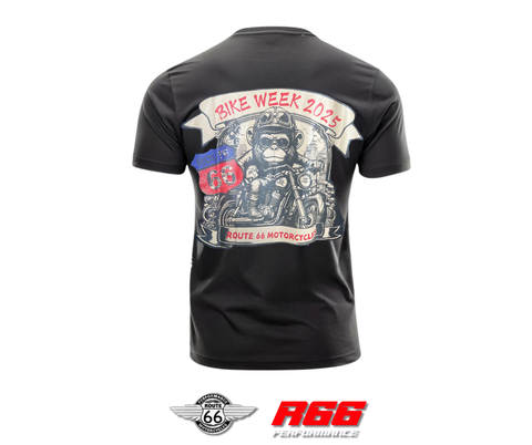 R66 BIKER MONKEY BIKE WEEK 2025 T-SHIRT BLACK