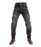 Leather Biker Jacket & jeans