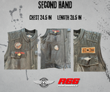 R66 2700 Route 66 Black Leather Biker Vest (Second Hand)