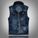 Denim Vest and Sleeveless Jacket for Men