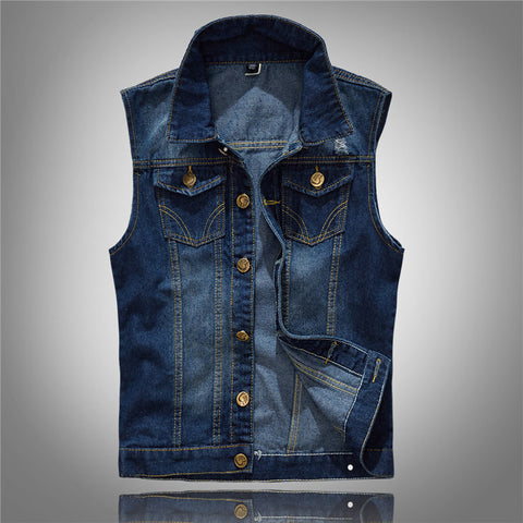 Denim Vest and Sleeveless Jacket for Men