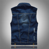 Denim Vest and Sleeveless Jacket for Men