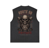 R66 Biker Sleeveless Old School Vintage Look Shirt