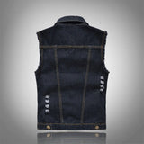 Denim Vest, Slim Fit Sleeveless Jacket