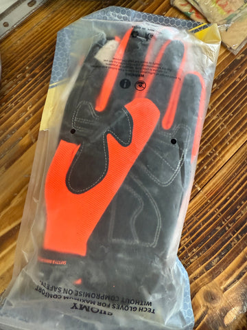 R66 SUOMY GLOVE BLACK ORANGE SIZE XXL