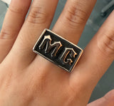 R66 1810 R66 Stainless Steel Silver MC Biker Ring