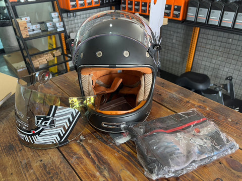 R66 ID MATTE BLACK HELMET SIZE S