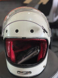 R66 0488 R66 Retro Helmets Complete With Bluetooth (White)