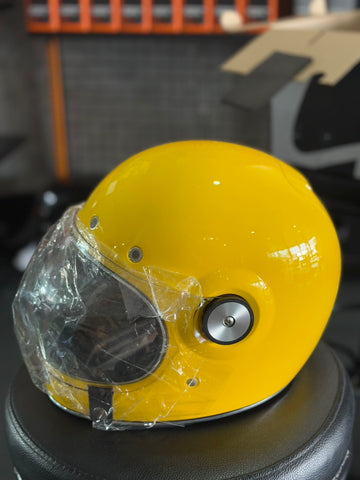 R66 0489  R66 Retro Helmets  Complete With Bluetooth (Yellow)