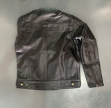 R66 PERFORATED LEATHER JACKET BROWN SIZE M (R66 2671)