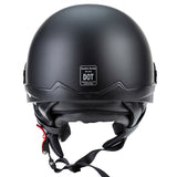 Retro Harley Motorcycle Helmet with Built-in Visor