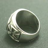 316L Stainless Steel Classic Biker Cross Ring