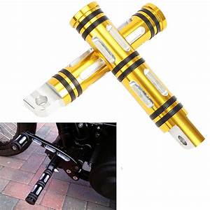 R66 0753 Route 66 Gold CNC Foot Rests For Sportster