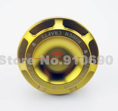 R66 0798  Gold CNC Aluminum Fuel Tank Gas Cap  Harley Sportster 1200 883 48 Dyna Touring Softail