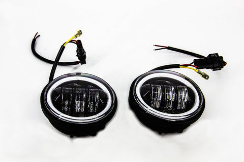 R66 1807  Pair 4.5" Passing Lights with Red Halo Ring