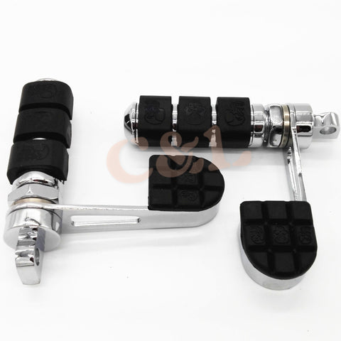 SKU R66 1142 R66 New Anti Vibe Vibration Chrome  Foot Rest Pegs