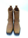 Route 66 Leather Biker Boots Brown Size 40