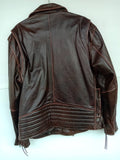 R66 LEATHER JACKET DARK BROWN SIZE XL