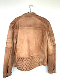 R66 LEATHER JACKET LIGHT BROWN SIZE M
