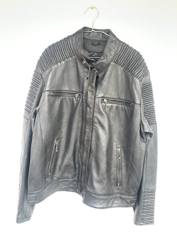 R66 LEATHER JACKET ( BLACK) SIZE L