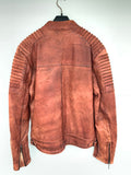 R66 LEATHER JACKET RED/BROWN