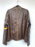 R66 PVC RETRO JACKET (BROWN)