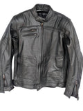 R66 2569  LEATHER AIRFLOW ARMOR JACKET SIZE XL  (BLACK)