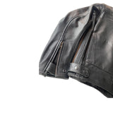 R66 2569  LEATHER AIRFLOW ARMOR JACKET SIZE XL  (BLACK)