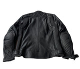 R66 2569  LEATHER AIRFLOW ARMOR JACKET SIZE XL  (BLACK)