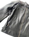 LEATHER AIRFLOW ARMOR JACKET SIZE XL (BLACK)