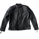 LEATHER AIRFLOW ARMOR JACKET SIZE XL (BLACK)