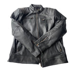 LEATHER AIRFLOW ARMOR JACKET SIZE XL (BLACK)