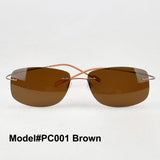 SKU R66 1548 R66  Rimless titanium eyewear polarized polycarbonate sunglasses