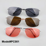 SKU R66 1548 R66  Rimless titanium eyewear polarized polycarbonate sunglasses