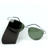 SKUR66 1299  R66 Titanium frame Rimless Polarized sunglasses
