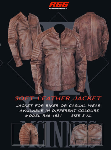 Route 66 Chocolate Leather Jacket Clearance Sale R66 1831-12